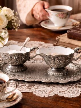 Vintage Holiday Imports Inc Sugar & Creamer Set with Tray